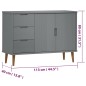 vidaXL Sideboard MOLDE Grau 113x40x80 cm Massivholz Kiefer vidaXL Sideboard MOLDE Grau 113x40x80 cm Massivholz Kiefer