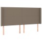 vidaXL Boxspringbett mit Matratze & LED Taupe 180x200 cm Stoff vidaXL Boxspringbett mit Matratze & LED Taupe 180x200 cm Stoff