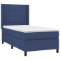 vidaXL Boxspringbett mit Matratze & LED Blau 90x190 cm Stoff vidaXL Boxspringbett mit Matratze & LED Blau 90x190 cm Stoff
