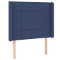 vidaXL Boxspringbett mit Matratze & LED Blau 90x190 cm Stoff vidaXL Boxspringbett mit Matratze & LED Blau 90x190 cm Stoff