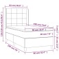 vidaXL Boxspringbett mit Matratze & LED Blau 90x190 cm Stoff vidaXL Boxspringbett mit Matratze & LED Blau 90x190 cm Stoff