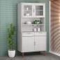 vidaXL Highboard-Oberteil MOLDE Weiß 90x35x100 cm Massivholz Kiefer vidaXL Highboard-Oberteil MOLDE Weiß 90x35x100 cm Massivholz Kiefer