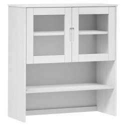 vidaXL Highboard-Oberteil MOLDE Weiß 90x35x100 cm Massivholz Kiefer