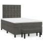 vidaXL Boxspringbett mit Matratze Dunkelgrau 120x200 cm Samt vidaXL Boxspringbett mit Matratze Dunkelgrau 120x200 cm Samt