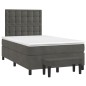 vidaXL Boxspringbett mit Matratze Dunkelgrau 120x200 cm Samt vidaXL Boxspringbett mit Matratze Dunkelgrau 120x200 cm Samt