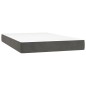 vidaXL Boxspringbett mit Matratze Dunkelgrau 120x200 cm Samt vidaXL Boxspringbett mit Matratze Dunkelgrau 120x200 cm Samt