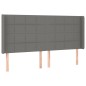 vidaXL Boxspringbett mit Matratze & LED Dunkelgrau 160x200 cm Stoff vidaXL Boxspringbett mit Matratze & LED Dunkelgrau 160x200 cm Stoff