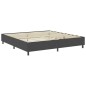 Boxspring-Bettgestell Grau Stoff 200x200 cm Boxspring-Bettgestell Grau Stoff 200x200 cm