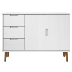 vidaXL Sideboard MOLDE Weiß 113x40x80 cm Massivholz Kiefer