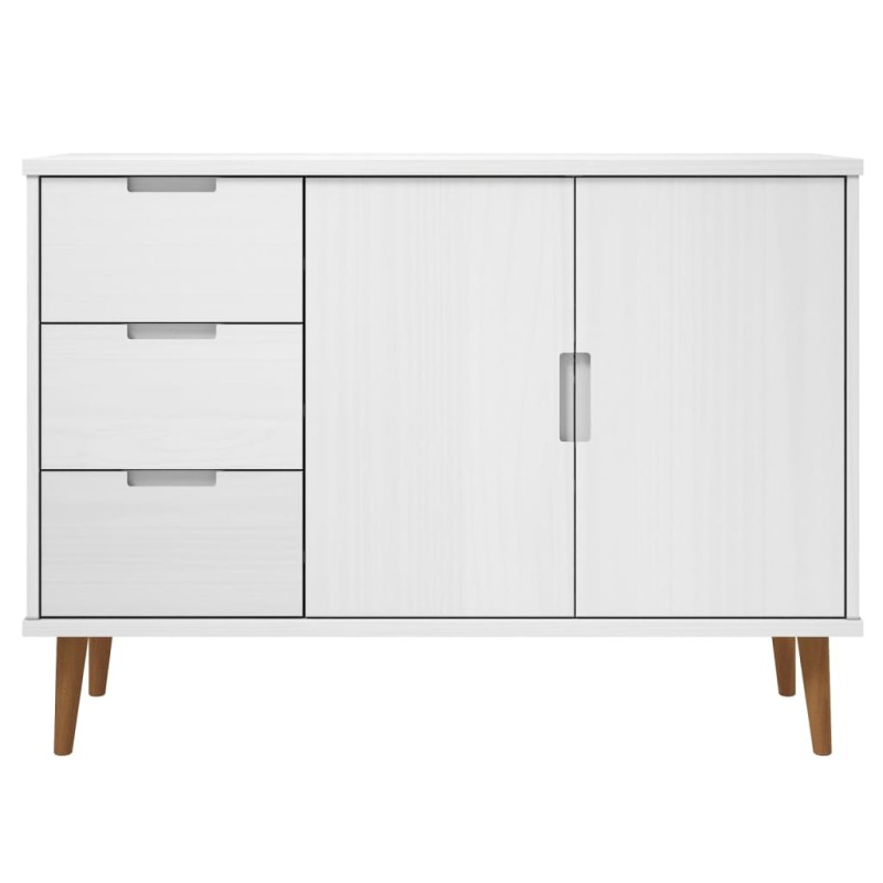 vidaXL Sideboard MOLDE Weiß 113x40x80 cm Massivholz Kiefer vidaXL Sideboard MOLDE Weiß 113x40x80 cm Massivholz Kiefer
