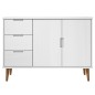 vidaXL Sideboard MOLDE Weiß 113x40x80 cm Massivholz Kiefer vidaXL Sideboard MOLDE Weiß 113x40x80 cm Massivholz Kiefer