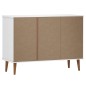vidaXL Sideboard MOLDE Weiß 113x40x80 cm Massivholz Kiefer vidaXL Sideboard MOLDE Weiß 113x40x80 cm Massivholz Kiefer