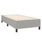 vidaXL Boxspringbett mit Matratze & LED Hellgrau 100x200 cm Stoff vidaXL Boxspringbett mit Matratze & LED Hellgrau 100x200 cm Stoff