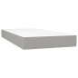 vidaXL Boxspringbett mit Matratze & LED Hellgrau 100x200 cm Stoff vidaXL Boxspringbett mit Matratze & LED Hellgrau 100x200 cm Stoff