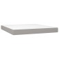 vidaXL Boxspringbett mit Matratze & LED Hellgrau 180x200 cm Stoff vidaXL Boxspringbett mit Matratze & LED Hellgrau 180x200 cm Stoff