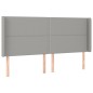 vidaXL Boxspringbett mit Matratze & LED Hellgrau 200x200 cm Stoff vidaXL Boxspringbett mit Matratze & LED Hellgrau 200x200 cm Stoff