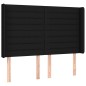 vidaXL Boxspringbett mit Matratze & LED Schwarz 140x200 cm Stoff vidaXL Boxspringbett mit Matratze & LED Schwarz 140x200 cm Stoff