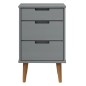 vidaXL Nachttisch MOLDE Grau 40x35x65 cm Massivholz Kiefer vidaXL Nachttisch MOLDE Grau 40x35x65 cm Massivholz Kiefer