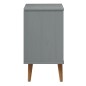 vidaXL Nachttisch MOLDE Grau 40x35x65 cm Massivholz Kiefer vidaXL Nachttisch MOLDE Grau 40x35x65 cm Massivholz Kiefer
