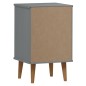 vidaXL Nachttisch MOLDE Grau 40x35x65 cm Massivholz Kiefer vidaXL Nachttisch MOLDE Grau 40x35x65 cm Massivholz Kiefer