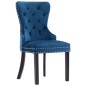 vidaXL Esszimmerstühle 2 Stk. Blau Samt vidaXL Esszimmerstühle 2 Stk. Blau Samt