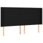 vidaXL Boxspringbett mit Matratze & LED Schwarz 180x200 cm Stoff vidaXL Boxspringbett mit Matratze & LED Schwarz 180x200 cm Stoff