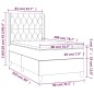vidaXL Boxspringbett mit Matratze & LED Dunkelgrau 80x200 cm Stoff vidaXL Boxspringbett mit Matratze & LED Dunkelgrau 80x200 cm Stoff