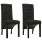 Esszimmerstühle 2 Stück Schwarz Stoff Esszimmerstühle 2 Stück Schwarz Stoff