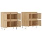 vidaXL Sideboards 2 Stk. Sonoma-Eiche Holzwerkstoff vidaXL Sideboards 2 Stk. Sonoma-Eiche Holzwerkstoff