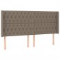 vidaXL Boxspringbett mit Matratze & LED Taupe 180x200 cm Stoff vidaXL Boxspringbett mit Matratze & LED Taupe 180x200 cm Stoff