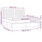 vidaXL Boxspringbett mit Matratze & LED Taupe 180x200 cm Stoff vidaXL Boxspringbett mit Matratze & LED Taupe 180x200 cm Stoff
