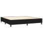 vidaXL Boxspringbett mit Matratze & LED Schwarz 200x200 cm Stoff vidaXL Boxspringbett mit Matratze & LED Schwarz 200x200 cm Stoff