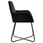 Esszimmerstühle 2 Stk. Schwarz Samt Esszimmerstühle 2 Stk. Schwarz Samt