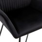 Esszimmerstühle 2 Stk. Schwarz Samt Esszimmerstühle 2 Stk. Schwarz Samt