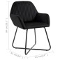Esszimmerstühle 2 Stk. Schwarz Samt Esszimmerstühle 2 Stk. Schwarz Samt