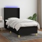 vidaXL Boxspringbett mit Matratze & LED Schwarz 80x200 cm Stoff vidaXL Boxspringbett mit Matratze & LED Schwarz 80x200 cm Stoff