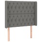 vidaXL Boxspringbett mit Matratze & LED Dunkelgrau 90x200 cm Stoff vidaXL Boxspringbett mit Matratze & LED Dunkelgrau 90x200 cm Stoff