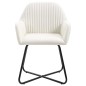 Esszimmerstühle 2 Stk. Creme Stoff Esszimmerstühle 2 Stk. Creme Stoff
