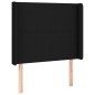 vidaXL Boxspringbett mit Matratze & LED Schwarz 90x190 cm Stoff vidaXL Boxspringbett mit Matratze & LED Schwarz 90x190 cm Stoff
