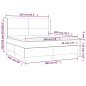 vidaXL Boxspringbett mit Matratze & LED Dunkelgrau 160x200 cm Stoff vidaXL Boxspringbett mit Matratze & LED Dunkelgrau 160x200 cm Stoff
