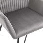 Esszimmerstühle 2 Stk. Grau Samt Esszimmerstühle 2 Stk. Grau Samt
