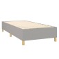 vidaXL Boxspringbett mit Matratze & LED Hellgrau 80x200 cm Stoff vidaXL Boxspringbett mit Matratze & LED Hellgrau 80x200 cm Stoff