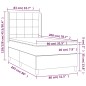 vidaXL Boxspringbett mit Matratze & LED Hellgrau 80x200 cm Stoff vidaXL Boxspringbett mit Matratze & LED Hellgrau 80x200 cm Stoff