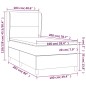 vidaXL Boxspringbett mit Matratze & LED Dunkelgrau 100x200 cm Stoff vidaXL Boxspringbett mit Matratze & LED Dunkelgrau 100x200 cm Stoff