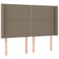 vidaXL Boxspringbett mit Matratze & LED Taupe 140x190 cm Stoff vidaXL Boxspringbett mit Matratze & LED Taupe 140x190 cm Stoff