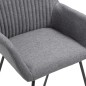 vidaXL Esszimmerstühle 2 Stk. Dunkelgrau Stoff vidaXL Esszimmerstühle 2 Stk. Dunkelgrau Stoff