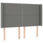 vidaXL Boxspringbett mit Matratze & LED Dunkelgrau 140x200 cm Stoff vidaXL Boxspringbett mit Matratze & LED Dunkelgrau 140x200 cm Stoff