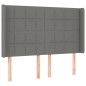 vidaXL Boxspringbett mit Matratze & LED Dunkelgrau 140x200 cm Stoff vidaXL Boxspringbett mit Matratze & LED Dunkelgrau 140x200 cm Stoff
