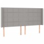 vidaXL Boxspringbett mit Matratze & LED Hellgrau 160x200 cm Stoff vidaXL Boxspringbett mit Matratze & LED Hellgrau 160x200 cm Stoff