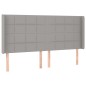 vidaXL Boxspringbett mit Matratze & LED Hellgrau 200x200 cm Stoff vidaXL Boxspringbett mit Matratze & LED Hellgrau 200x200 cm Stoff